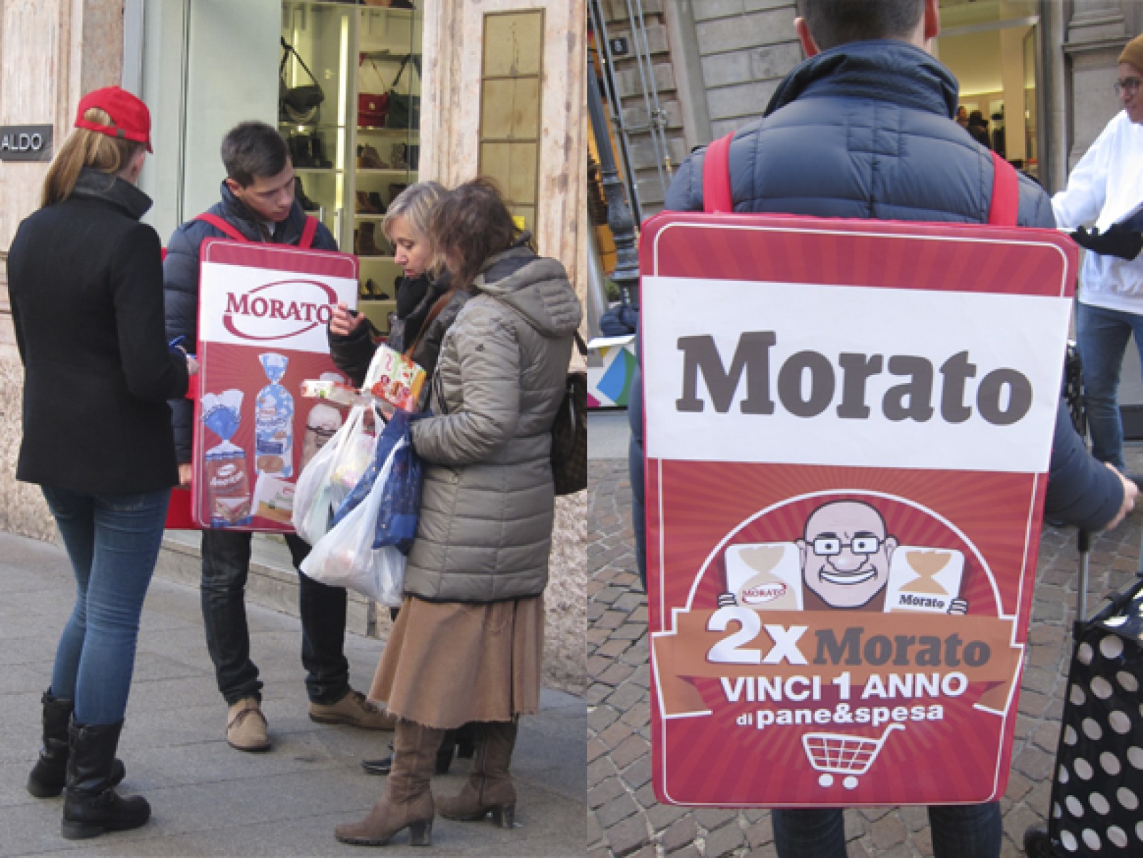 Street marketing - via Dante Milano
